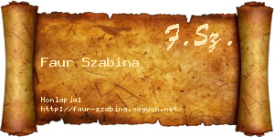 Faur Szabina névjegykártya